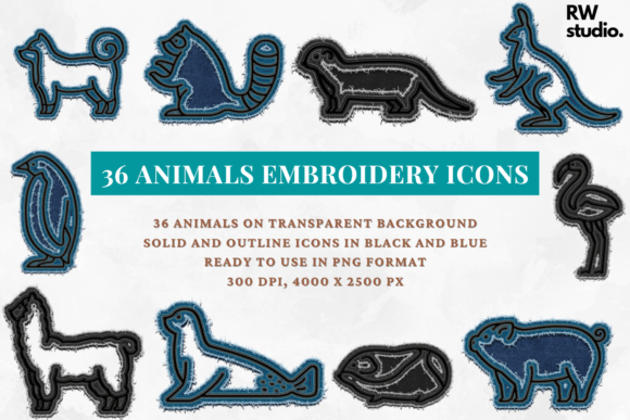 36 Animals Embroidery Graphic Clipart Review