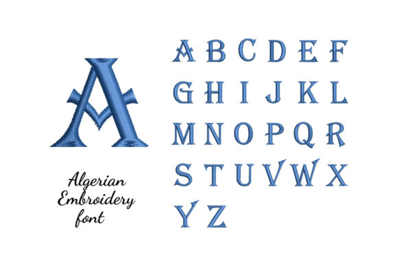 Algerian Embroidery Font Bundle Review