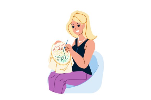 Embroidery Hobby Vector Review for Merch