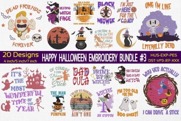 Happy Halloween Embroidery Bundle 3 Review