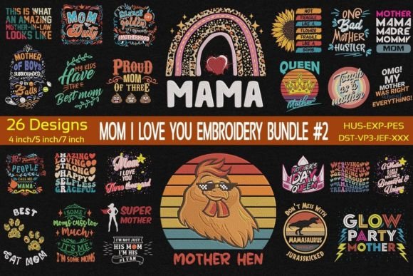 I Love You Mom Embroidery Bundle 2 Review