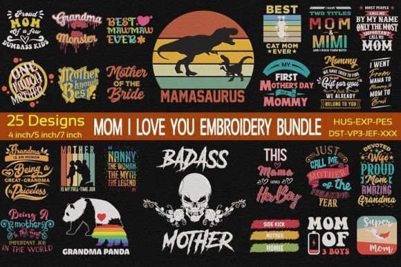I Love You Mom Embroidery Bundle Review