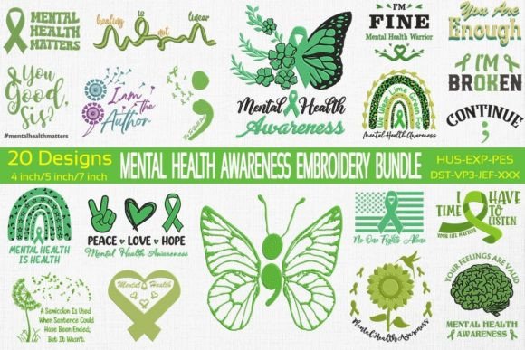 Mental Health Awareness Embroidery