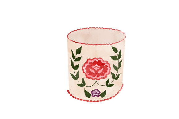 Mexican Embroidery Cake, One Layer Watercolor