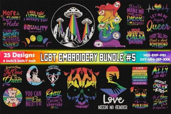 Review: LGBTQ Embroidery Bundle 5 for Real Projects