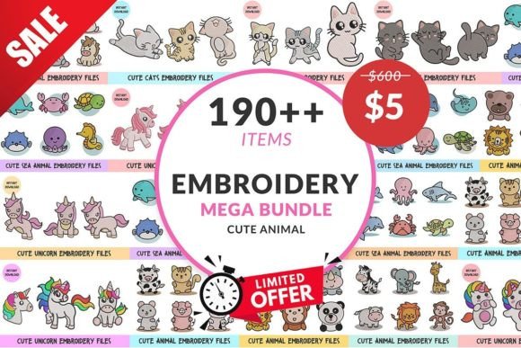 Set Mega Bundle Cute Animal Embroidery Review