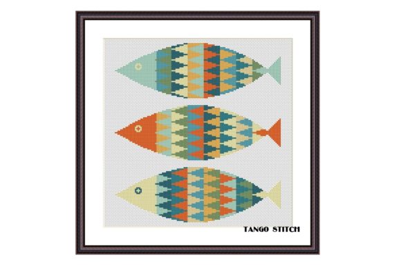 Simple Fish Embroidery Ornaments Stitch