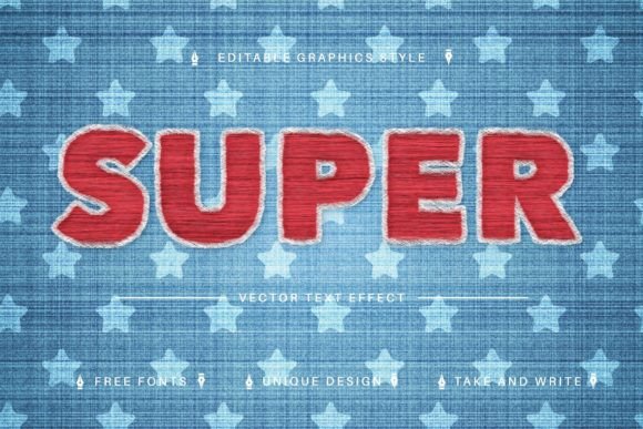 Super Embroidery Editable Text Effect Review
